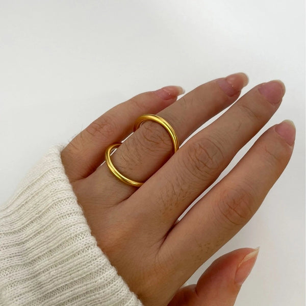 Casual Elegant Hip-Hop Geometric 316L Stainless Steel  Plating Rings