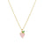 Wholesale Jewelry Cherry Peach Tropical Fruit Pendant Copper Inlaid Zircon Necklace