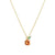 Wholesale Jewelry Cherry Peach Tropical Fruit Pendant Copper Inlaid Zircon Necklace