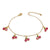 Wholesale Jewelry Color Zirconium Cherry Peach Tropical Fruit Bracelet