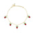 Wholesale Jewelry Color Zirconium Cherry Peach Tropical Fruit Bracelet