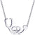 Wholesale Jewelry Electrocardiogram Stethoscope Pendant Titanium Steel Necklace