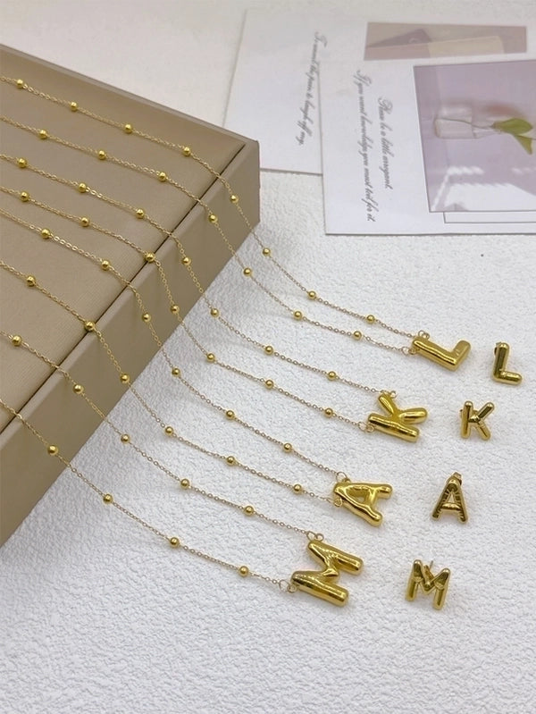 Elegant Hip-Hop Minimalist Letter 304 Stainless Steel 18K Gold Plated Jewelry Set