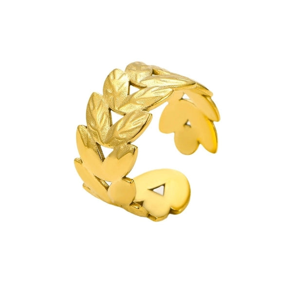 Elegant Streetwear Heart Shape Snake 304 Stainless Steel 18K Gold Plated Open Rings