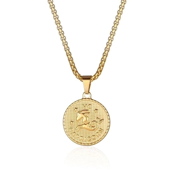 Fashion Constellation 304 Stainless Steel 18K Gold Plated Gold Plated Stainless Steel Necklaces