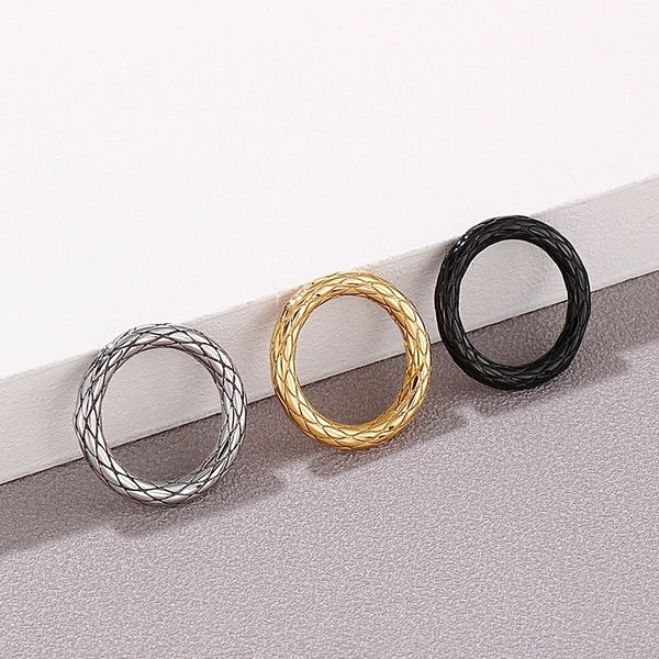 Fashion Geometric Titanium Steel No Inlaid 18K Gold Plated