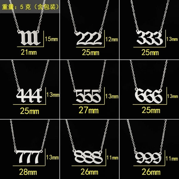 Fashion Number 201 Stainless Steel 18K Gold Plated Plating Stainless Steel Necklaces