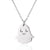 Wholesale Jewelry Funny Pumpkin Ghost Spider 201 Stainless Steel Asymmetrical Hollow Out Pendant Necklace