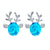 Wholesale Jewelry Lady Cartoon Character Alloy Artificial Gemstones Plating Inlay Ear Studs