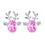 Wholesale Jewelry Lady Cartoon Character Alloy Artificial Gemstones Plating Inlay Ear Studs