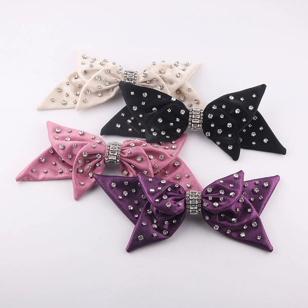 Wholesale Jewelry Retro Full Diamond Bow Hairpin