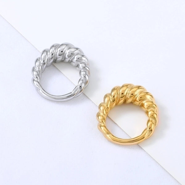 Wholesale Jewelry Retro Titanium Steel Casting Twist Ring