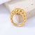 Wholesale Jewelry Retro Titanium Steel Casting Twist Ring