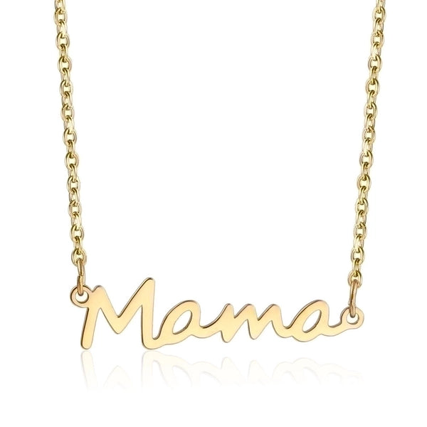 Wholesale Jewelry Simple Mama Letter Titanium Steel Necklace