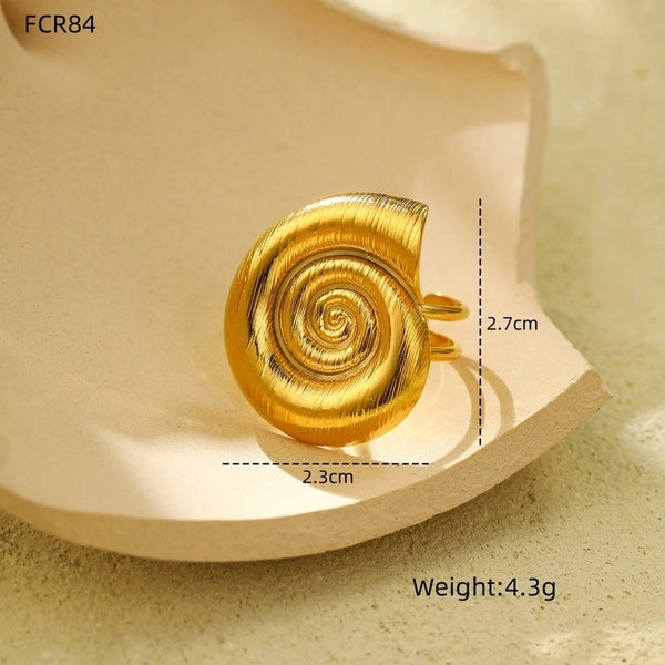 Minimalist Conch 304 Stainless Steel Rings