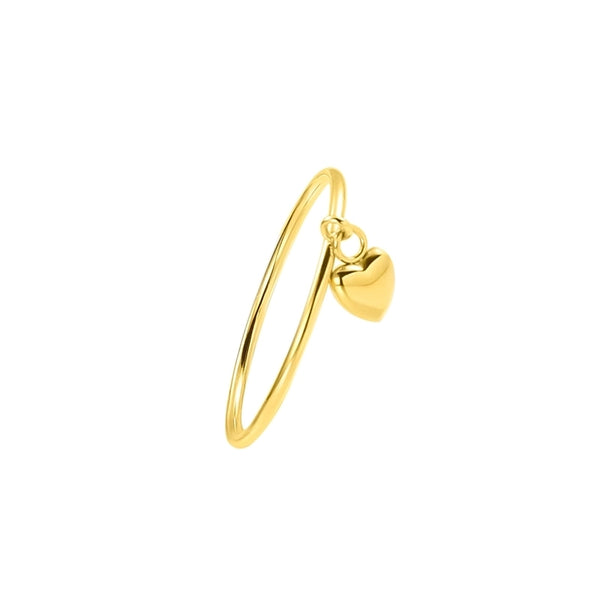 Minimalist Geometric Heart Shape 304 Stainless Steel 18K Gold Plated Plating Rings