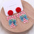 Wholesale Jewelry Simple Style Snowflake Arylic Printing Earrings