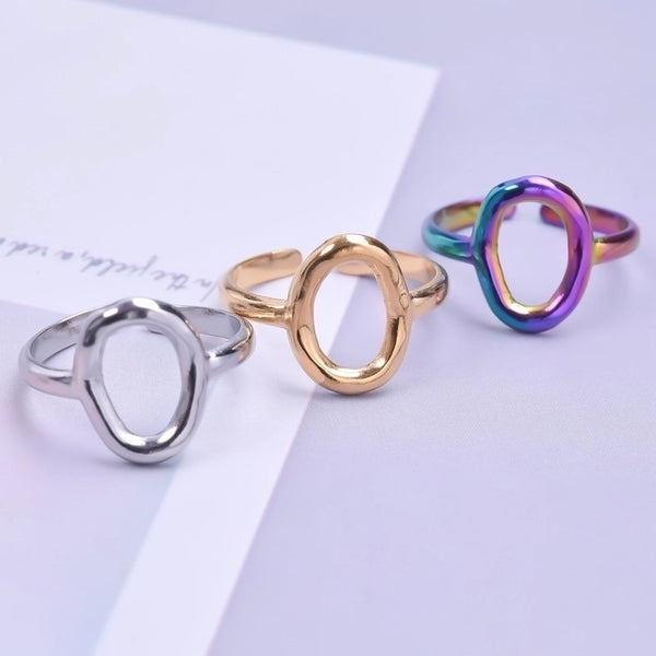 Minimalist Solid Color 304 Stainless Steel Polishing Rings