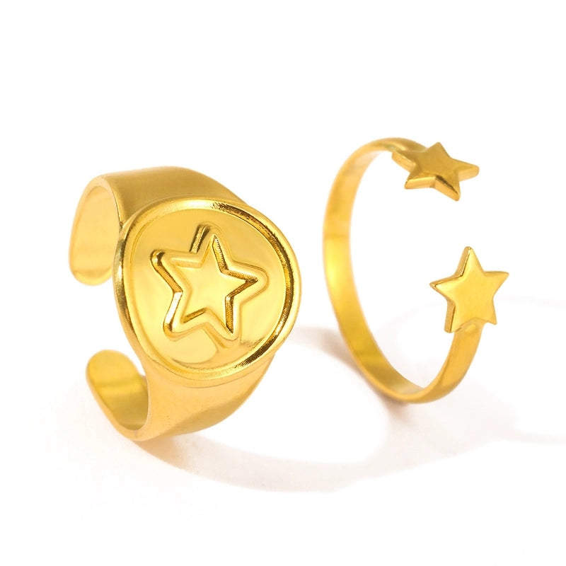 Minimalist Star 304 Stainless Steel Stainless Steel Rings – Factory ...