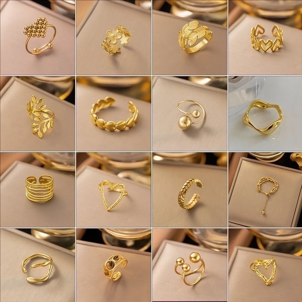 Sweet Bow Knot Titanium Steel Plating Rings