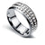 Wholesale Jewelry Titanium Steel Double Row Diamond Ring