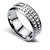 Wholesale Jewelry Titanium Steel Double Row Diamond Ring