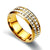 Wholesale Jewelry Titanium Steel Double Row Diamond Ring