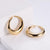 Wholesale Jewelry Titanium Steel Polished Round Hollow Earrings