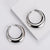 Wholesale Jewelry Titanium Steel Polished Round Hollow Earrings