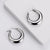 Wholesale Jewelry Titanium Steel Polished Round Hollow Earrings