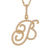 Wholesale Jewelry Zircon 26 English Letter Pendant Copper Necklace