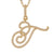 Wholesale Jewelry Zircon 26 English Letter Pendant Copper Necklace