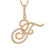 Wholesale Jewelry Zircon 26 English Letter Pendant Copper Necklace