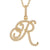 Wholesale Jewelry Zircon 26 English Letter Pendant Copper Necklace