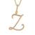 Wholesale Jewelry Zircon 26 English Letter Pendant Copper Necklace