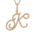 Wholesale Jewelry Zircon 26 English Letter Pendant Copper Necklace