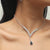 Wholesale Korean Copper Crystal Necklace Earring Two-piece Set