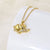 Wholesale Korean Style Christmas Tree Heart Shape Flower Stainless Steel Titanium Steel 18k Gold Plated Gold Plated Zircon Pendant Necklace