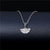 Wholesale Korean Style Peacock Leaves Water Droplets Stainless Steel Titanium Steel Platinum Plated Rhodium Plated Zircon Pendant Necklace