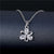 Wholesale Korean Style Peacock Leaves Water Droplets Stainless Steel Titanium Steel Platinum Plated Rhodium Plated Zircon Pendant Necklace