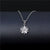 Wholesale Korean Style Peacock Leaves Water Droplets Stainless Steel Titanium Steel Platinum Plated Rhodium Plated Zircon Pendant Necklace