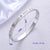 Wholesale Lady Solid Color Stainless Steel 18k Gold Plated Zircon Bangle