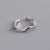 Modern Style Geometric Sterling Silver Open Ring