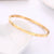 Modern Style Solid Color Stainless Steel 18k Gold Plated Bangle