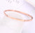 Wholesale Modern Style Solid Color Stainless Steel 18k Gold Plated Bangle