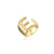 Wholesale New 18k Copper Gold-plated Alphabet Open Ring