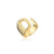 Wholesale New 18k Copper Gold-plated Alphabet Open Ring