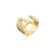 Wholesale New 18k Copper Gold-plated Alphabet Open Ring