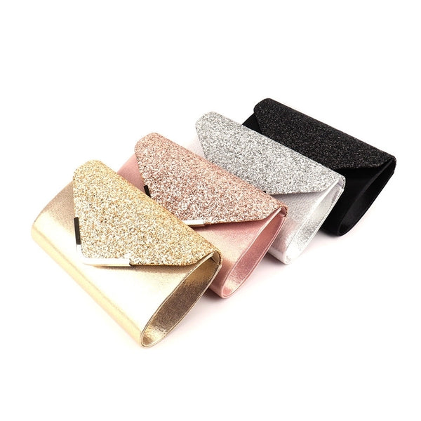 Wholesale Popular Factory Direct Supply  Fashion  Style PU Sequined Evening Bag Cosmetic Bag Evening Bag