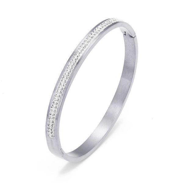 Retro Circle Stainless Steel Bangle